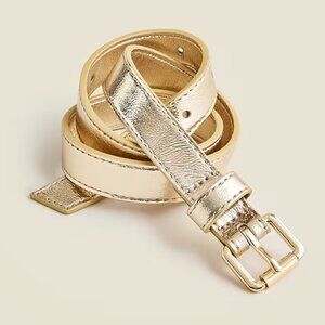 J. Crew Crewcuts Girl Metallic Leather Belt Gold L